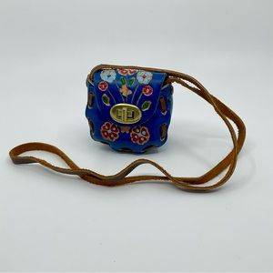 Vintage Colourful Tooled Leather Mini Bag